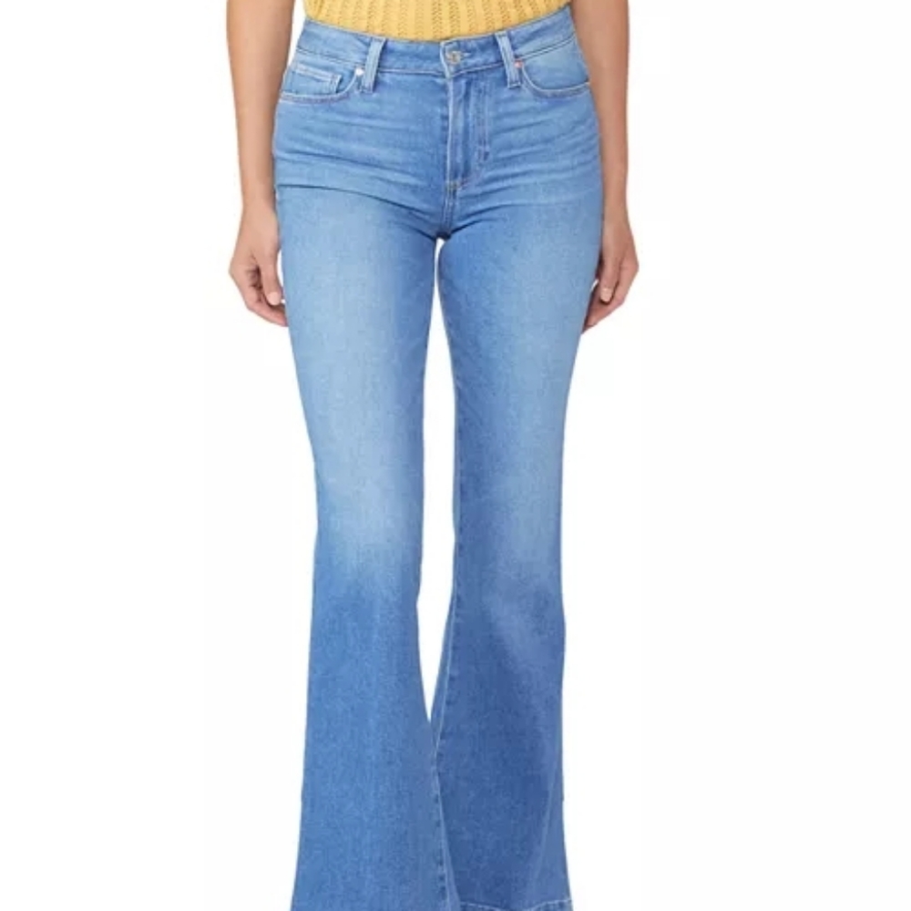 PAIGE Light Blue Flare Jeans
